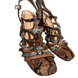 Never Worn Antonio Melani Brown Snake Print Women's Sandals